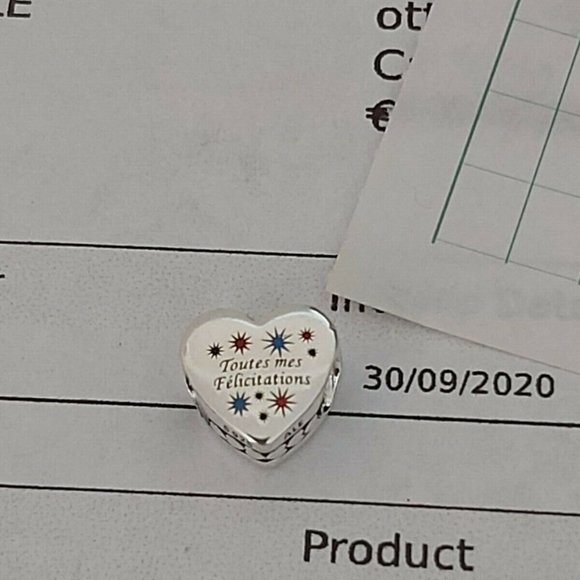 PANDORA *FRANCE EXCLUSIVE* “TOUTES MES FÉLICITATIONS CHARM (VERY RARE) - Picture 7 of 8